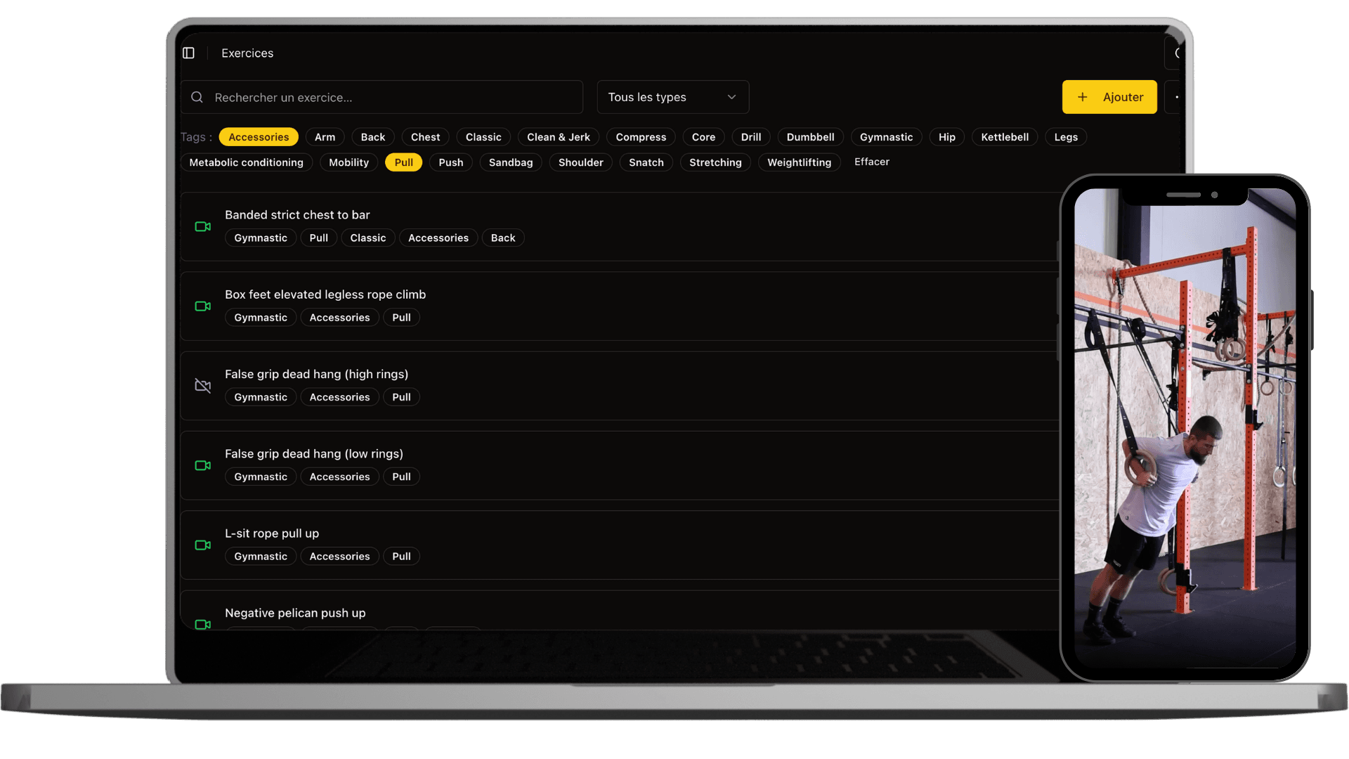 Bibliothèque d'exercices